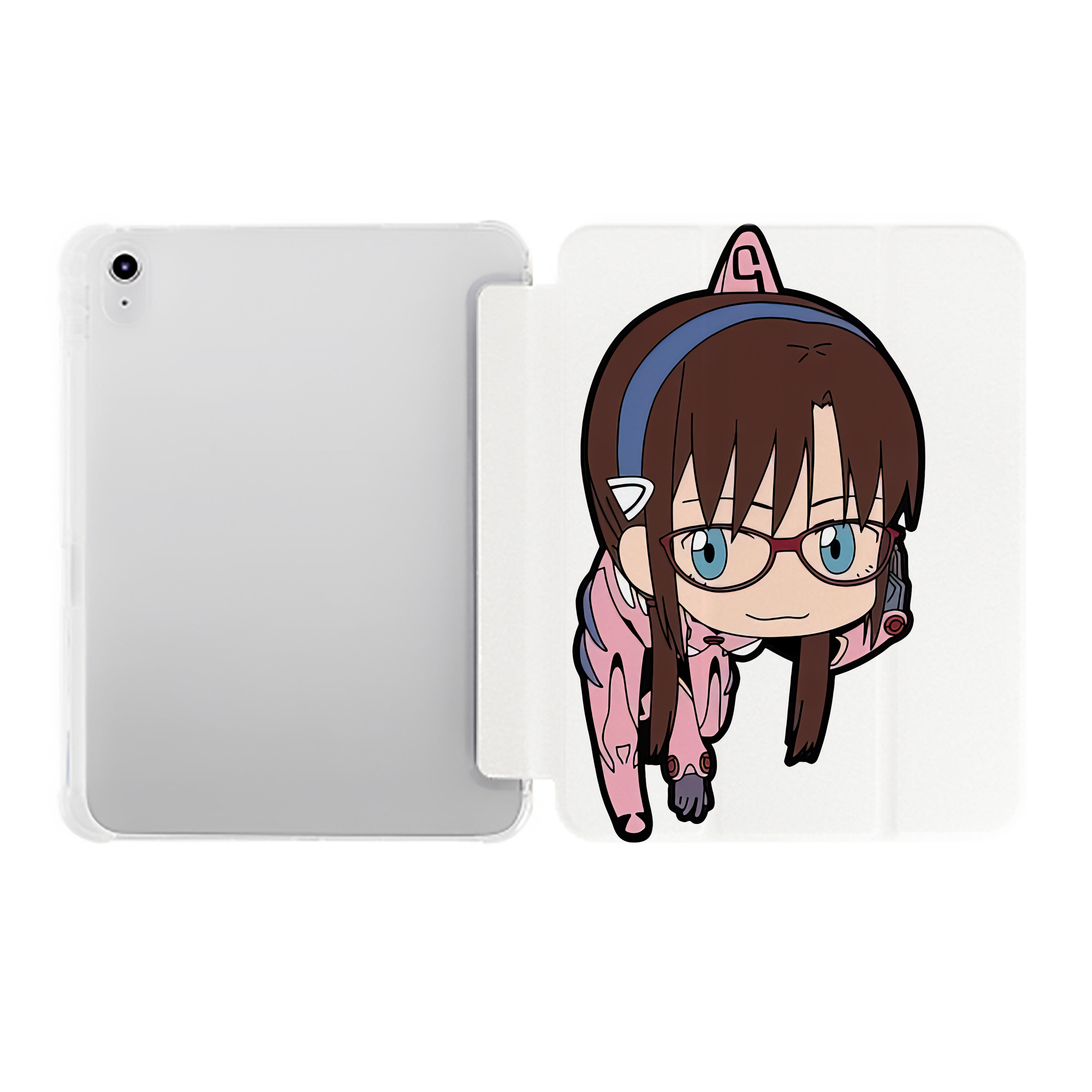 （画像用） EVA 新世紀エヴァンゲリオン IPad ケース ペン収納付き 三つ折りスタンド PUレザー×シリコン 対応機種9.5/10.5/10.9インチ